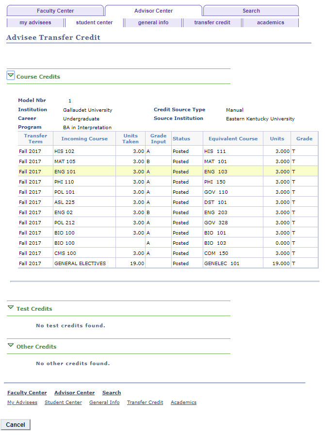 Advisor Self Service Bison Faculty Tutorials Gallaudet University